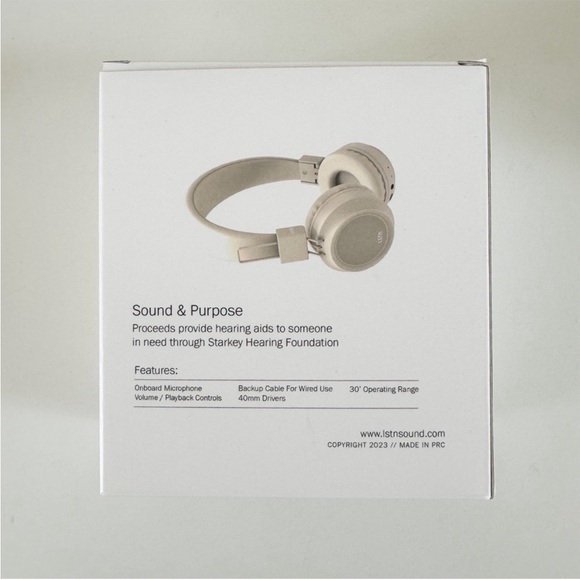 New! LSTN SOUND CO. • Bardot Wireless Headphones in Sand- Jilly Box - Picture 4 of 6